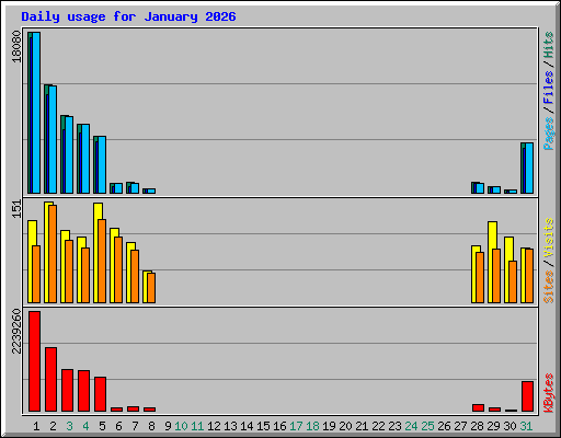 Daily usage for January 2026